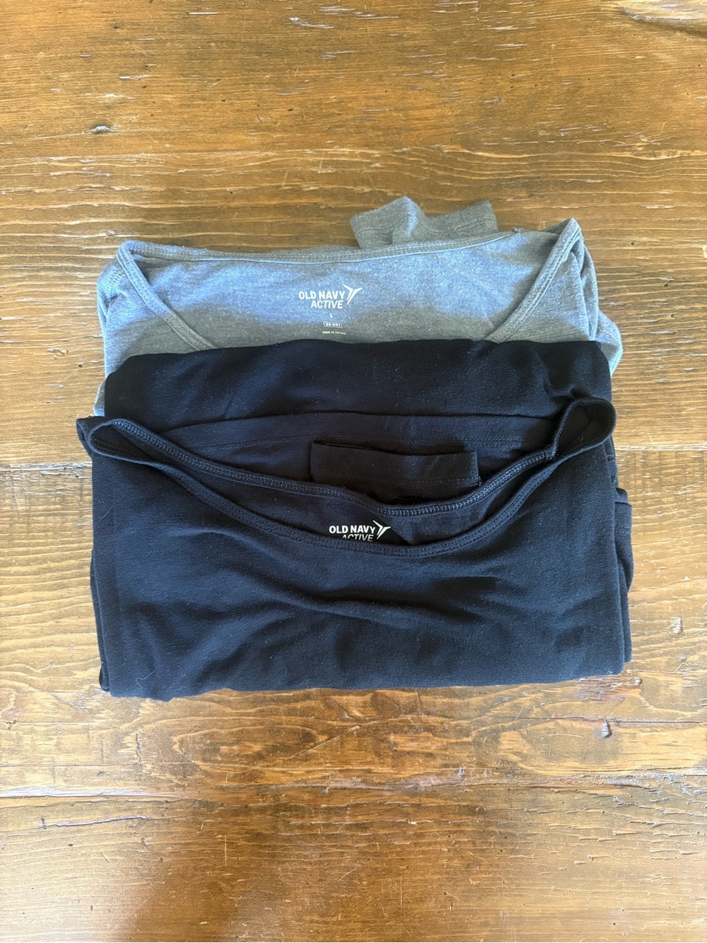 Old Navy Active Go-Dry Long Sleeve Tops - Set of 2 Black & Gray